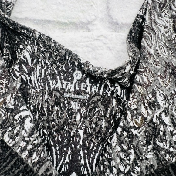 Athleta Womens XL Grey Patterned Sleeveless Dress Modal Spandex Casual - Picture 3 of 10